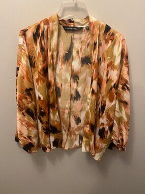 Women's Colleen Lopez Brown Hues Kimono, Size XL, Short Sleeve, Excellent Cond!
